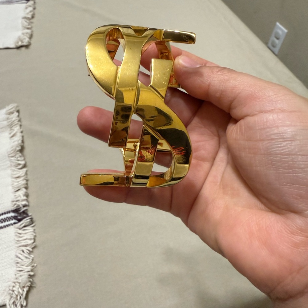 Yves Saint Laurent Gold Sculptural Bracelet